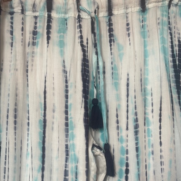 P.J. Salvage Blue and Aqua Tie-Dye Pants - Picture 4 of 6
